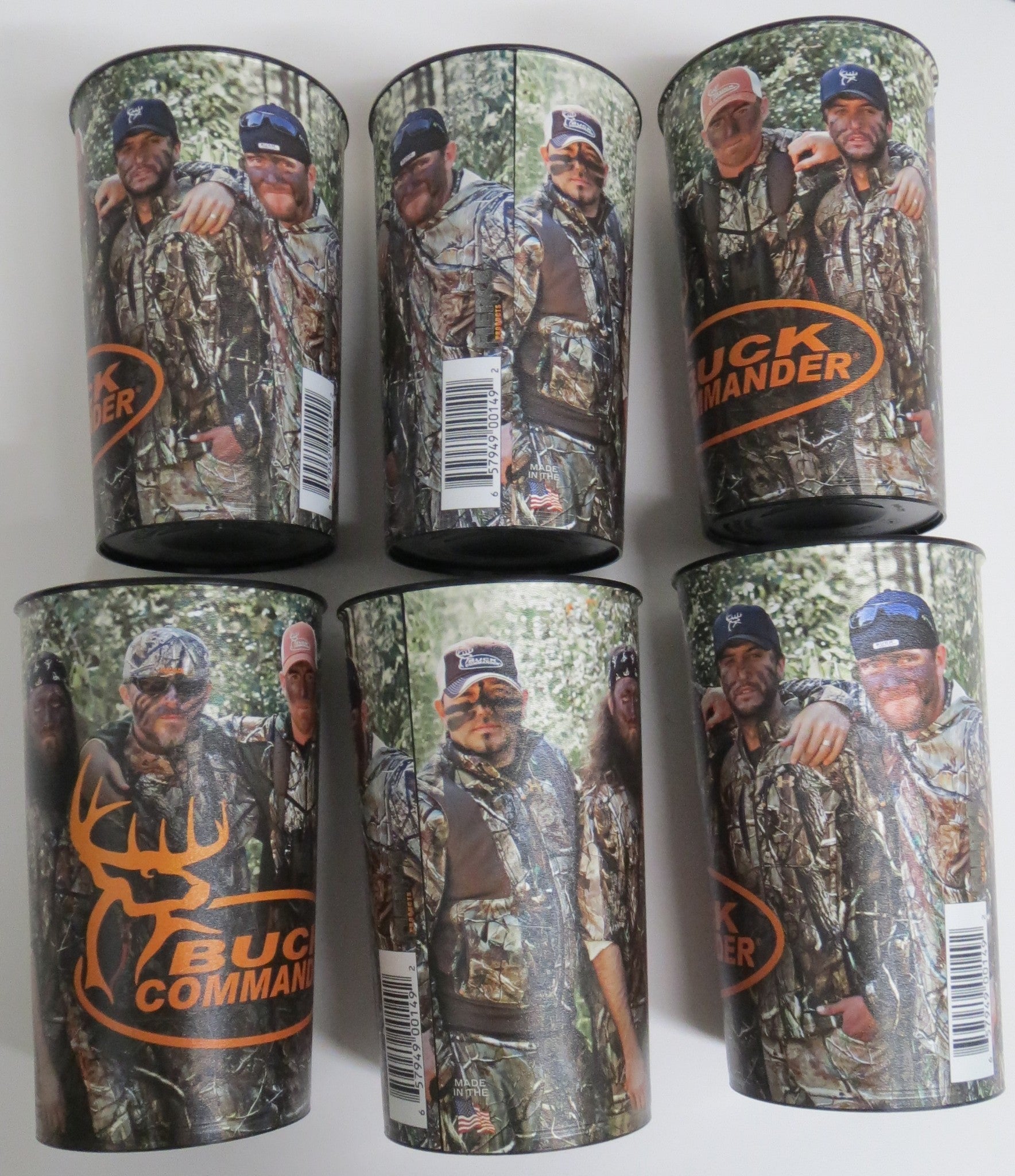 Buck Commander Luke Bryan 00149 Plastic Tumblers 22oz Dishwasher Safe USA 6pcs