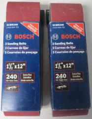 Bosch SCBR240 1-1/2" x 12" 240 Grit Wood Sanding Belts Germany (2 Packs of 3)