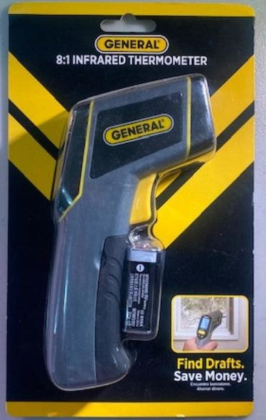 General Tools IRT207 Laser Temperature Non-Contact Infrared Thermometer 8:1