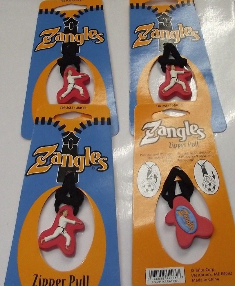 Zangles Sporties Zipper Pulls Great For Luggage Or Backpacks 4pcs