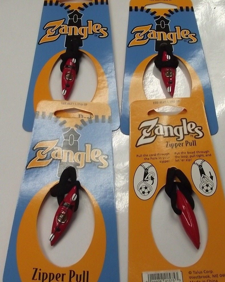 Zangles Sporties Zipper Pulls Great For Luggage Or Backpacks 4pcs