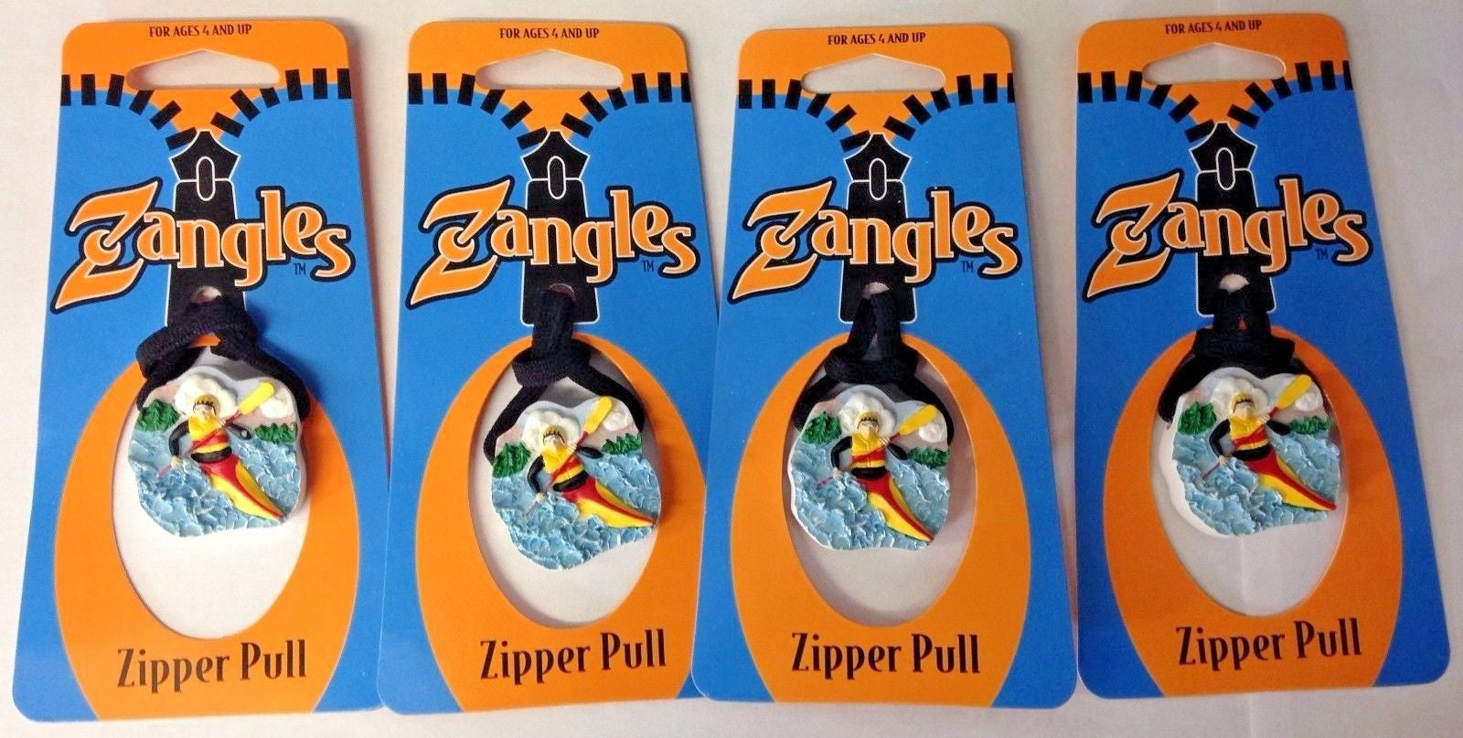 Zangles Sporties Zipper Pulls Great For Luggage Or Backpacks 4pcs