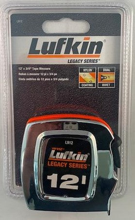 Lufkin L912 Legacy Series 3/4" x 12' Tape Measure Silver