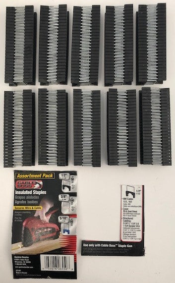 Gardner Bender MPS-203 1/2" Black Insulated Staples 500 Pieces