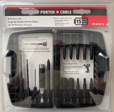 Porter Cable PCA2015 15pc DRILL AND DRIVE SET 15-PIECE W/ CASE