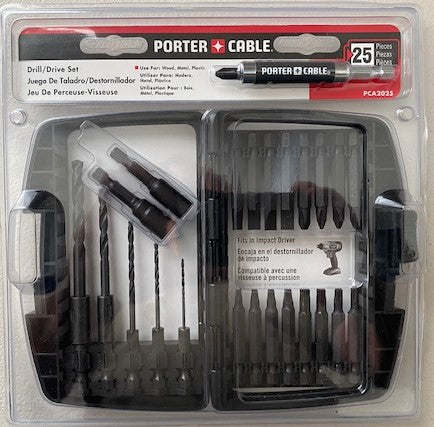 Porter Cable PCA2025 25-PIECE DRILL AND DRIVE SET W/ CASE