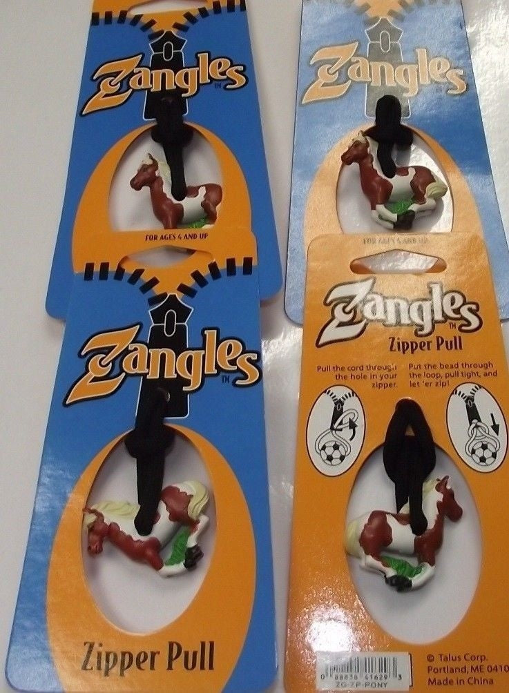 Zangles Sporties Zipper Pulls Great For Luggage Or Backpacks 4pcs