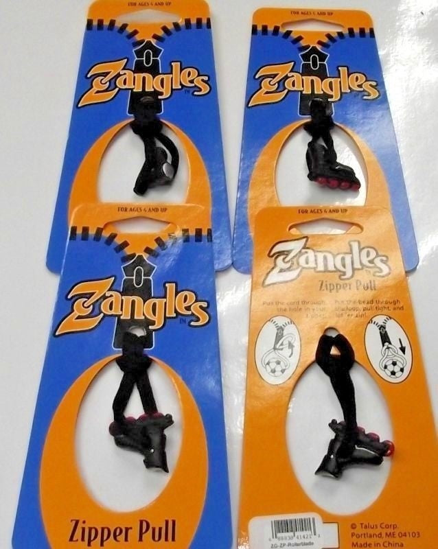 Zangles Sporties Zipper Pulls Great For Luggage Or Backpacks 4pcs