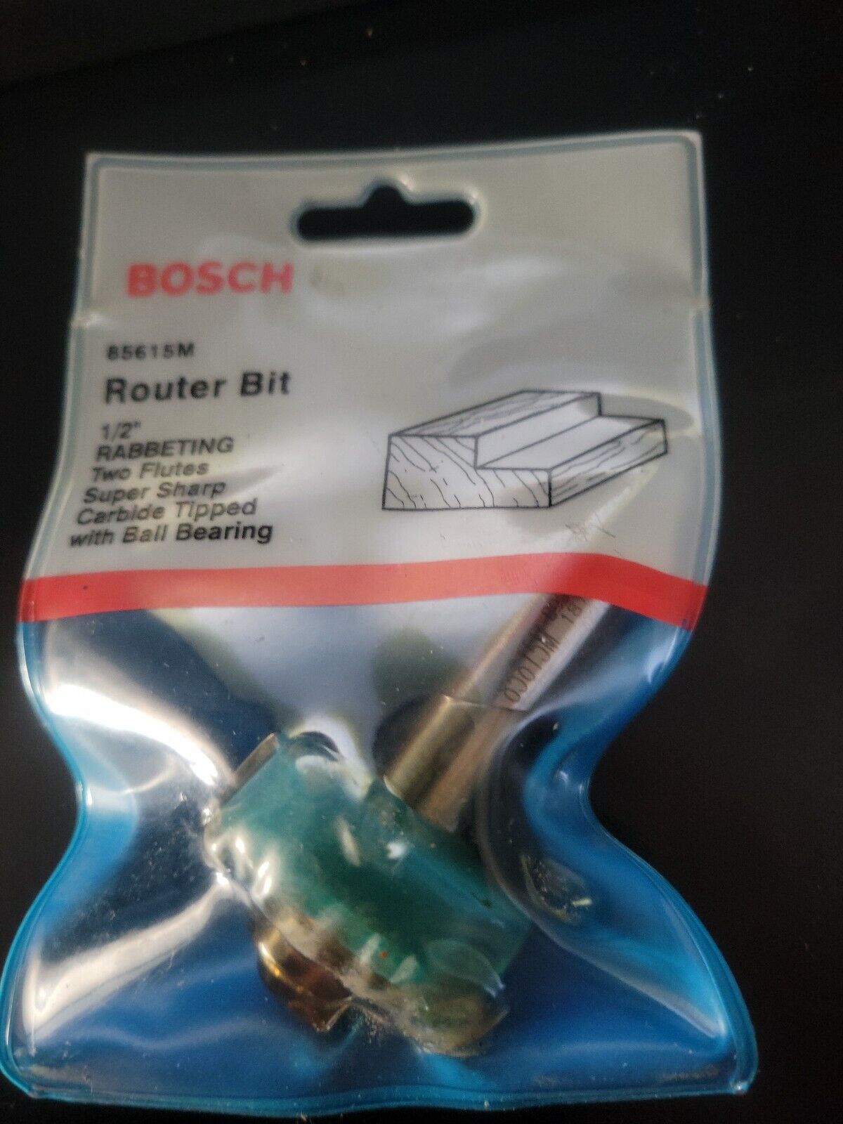 Bosch 85615M 1/2" x 1/2" Carbide Tipped Rabbeting Router Bit USA