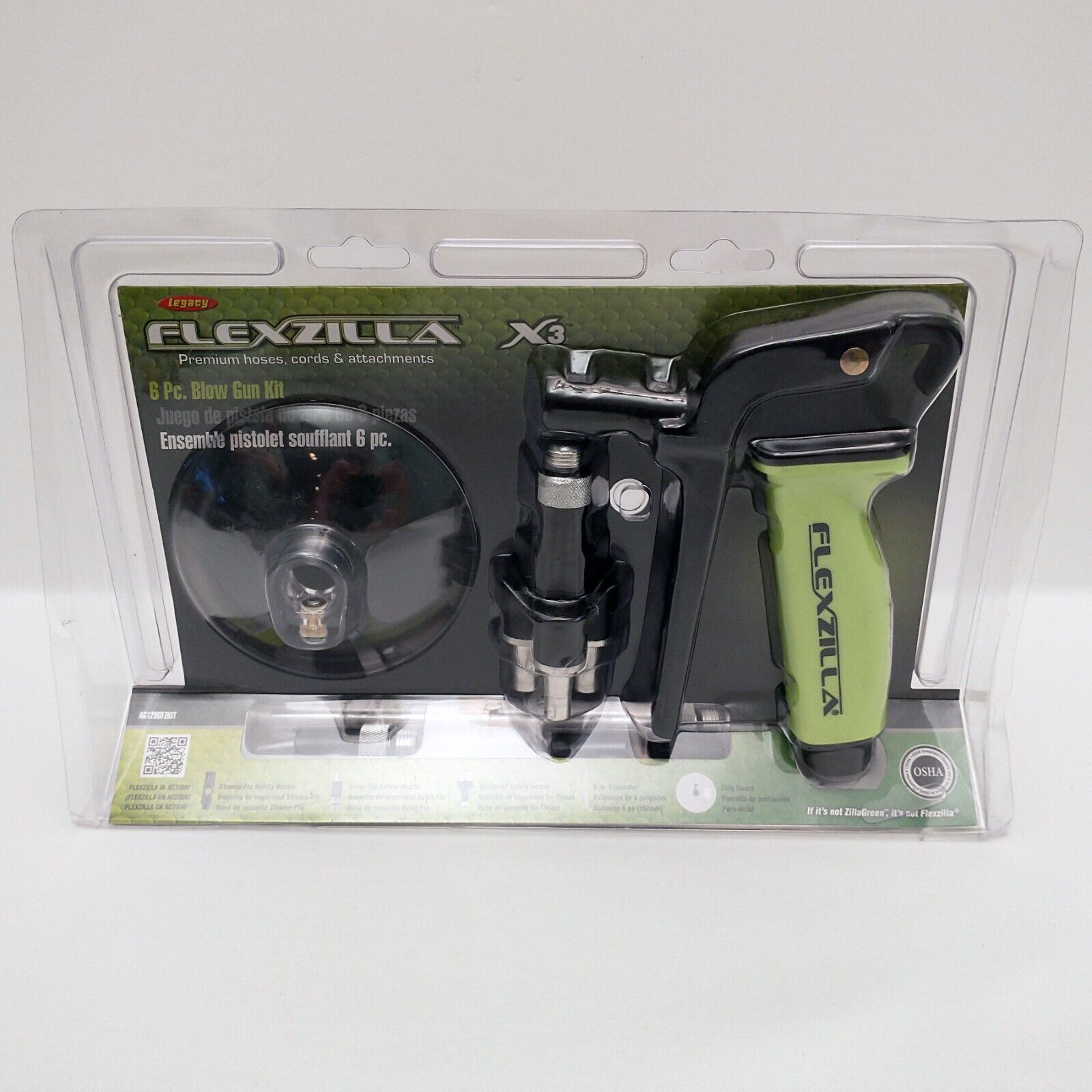 Flexzilla X3 6 Piece Blow Gun Kit, Flo Tips, 6" Extension and more AG1200FZKIT