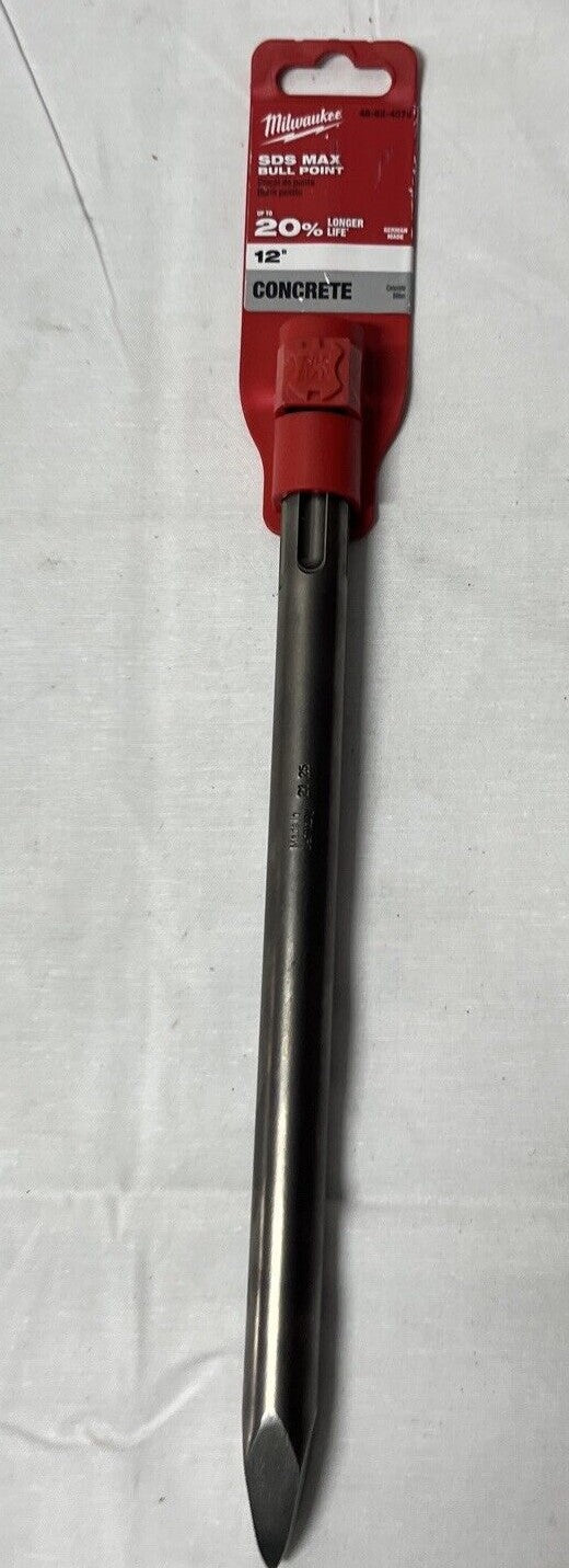 Milwaukee 48-62-4075 Sds Max Bull Point Chisel 12" Germany