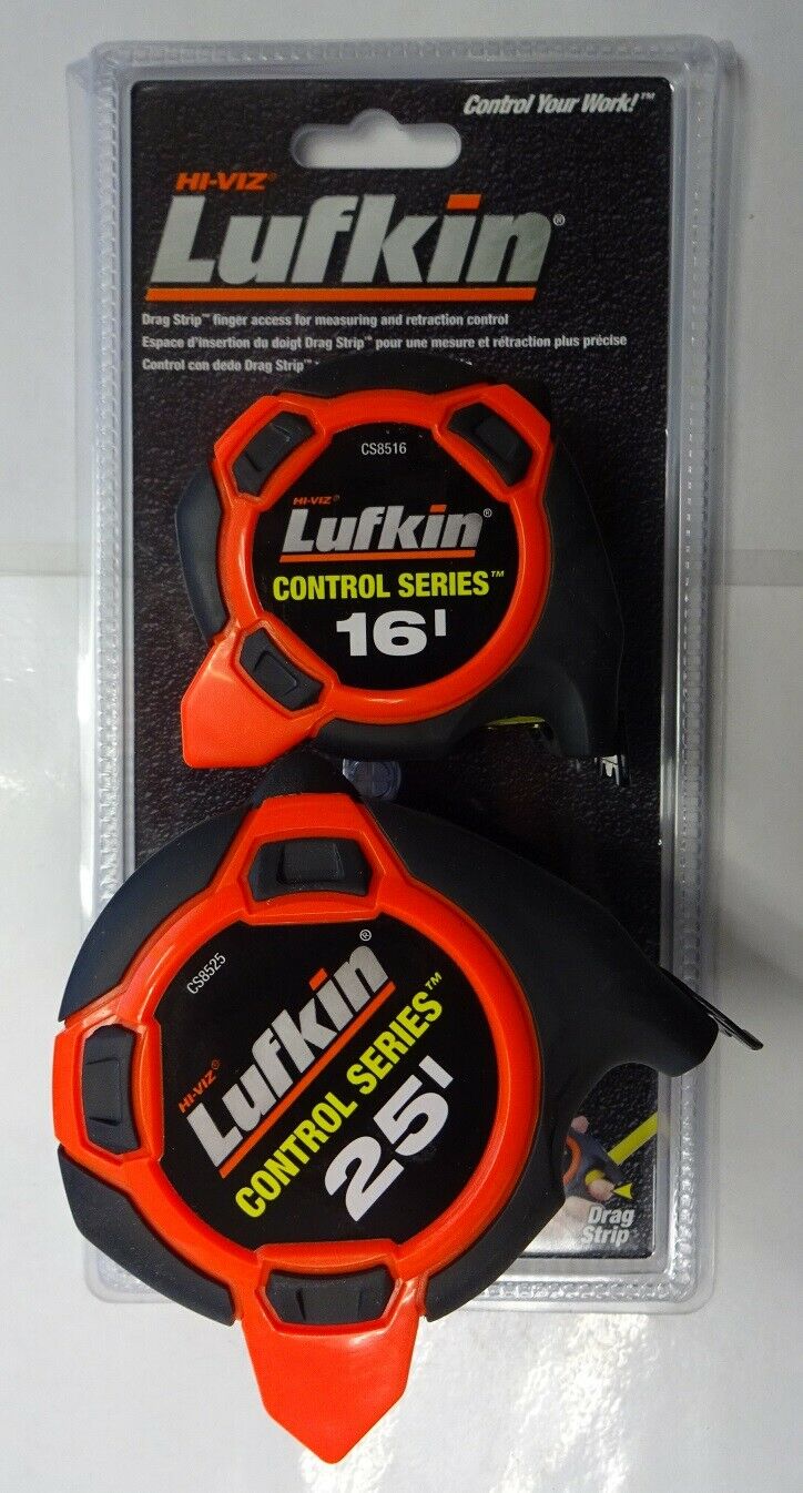 Lufkin-CS852516A 16ft and 25ft Control Series Tape Measure Set Two Pack