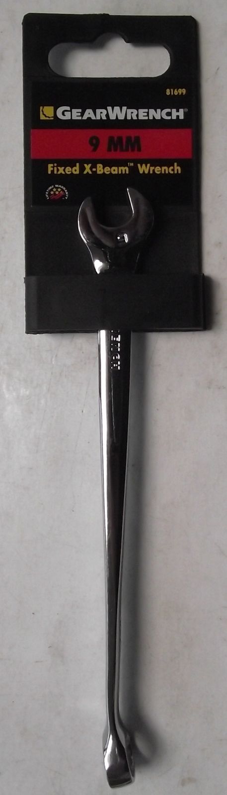 GearWrench 81699 9mm Fixed X-Beam Combination Wrench Full Polish - 12 point