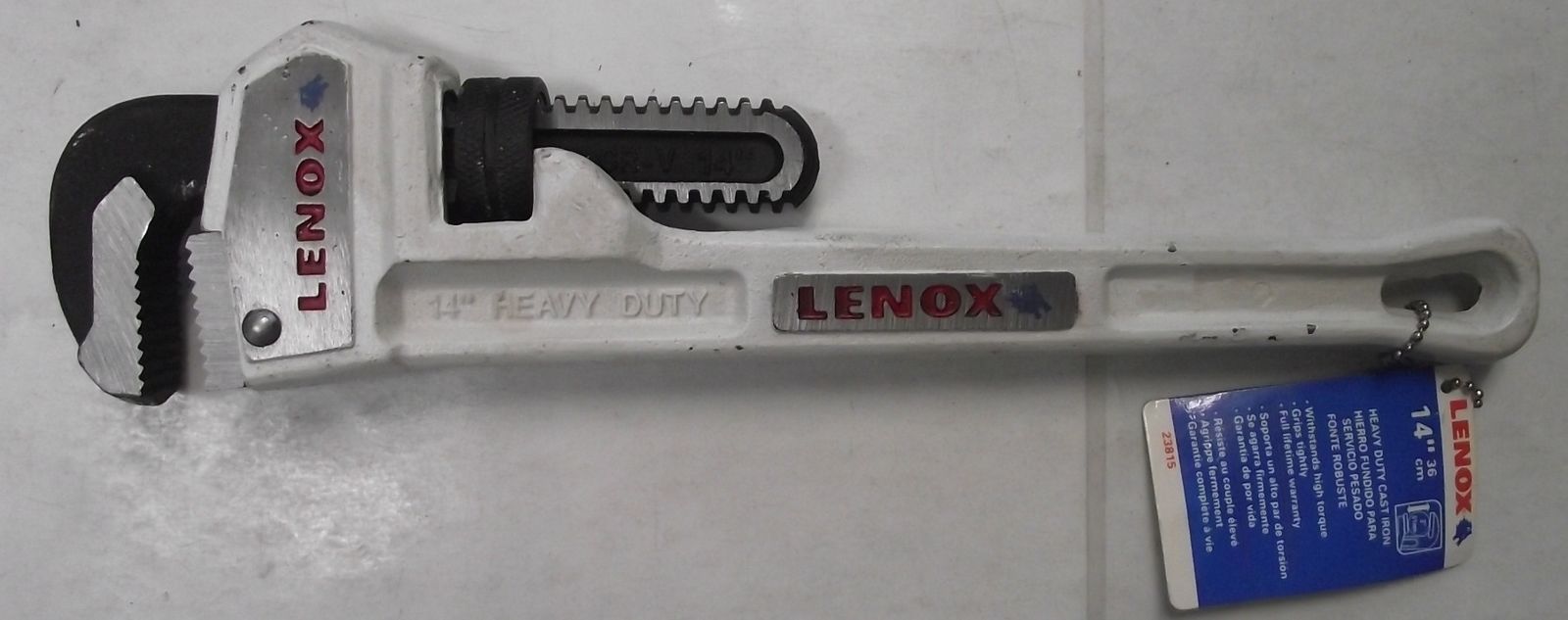 LENOX TOOLS 23815 15" HEAVY-DUTY CAST IRON PIPE WRENCH