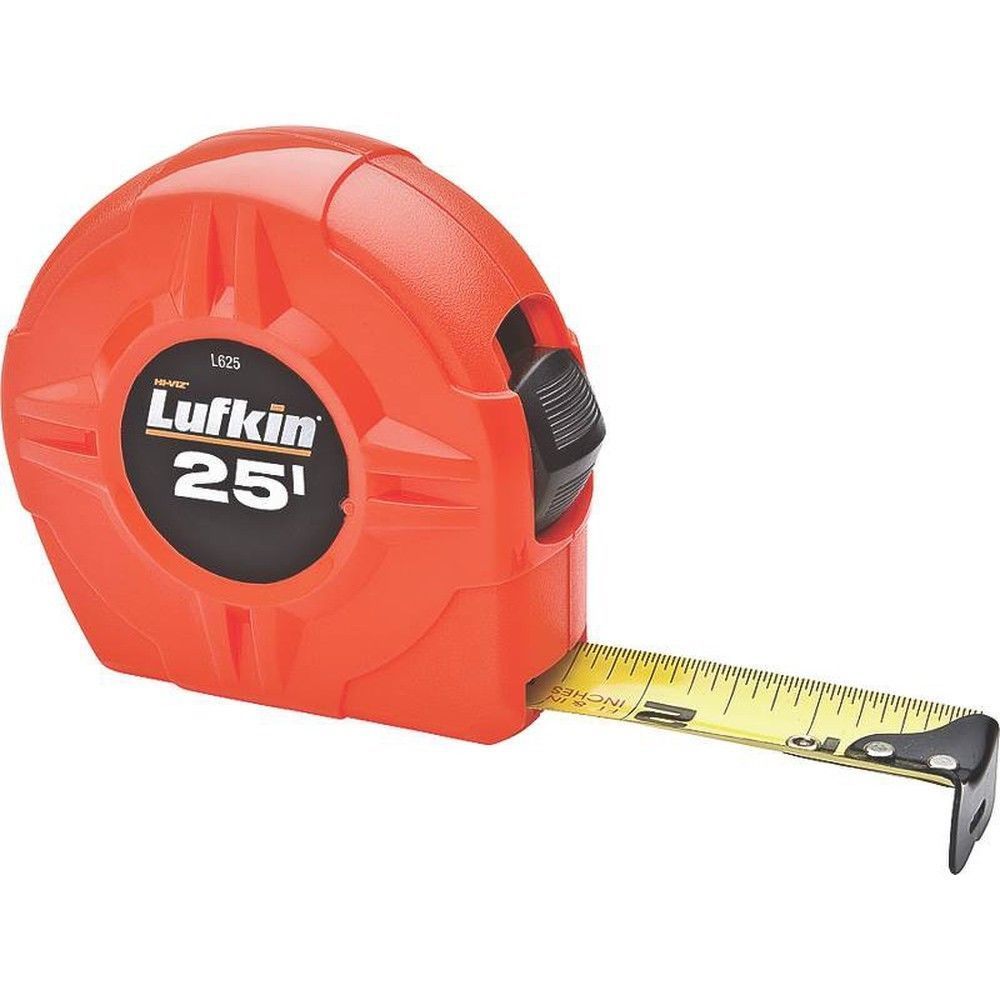 Lufkin L625 25 ft. Hi-Viz Orange Power Return Tape Measure