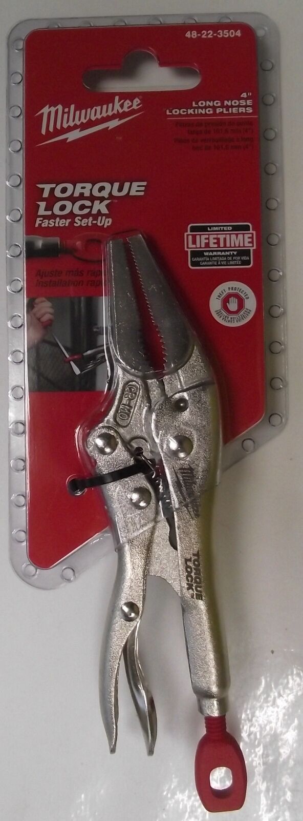 Milwaukee 48-22-3504 4" Long Nose Locking Pliers