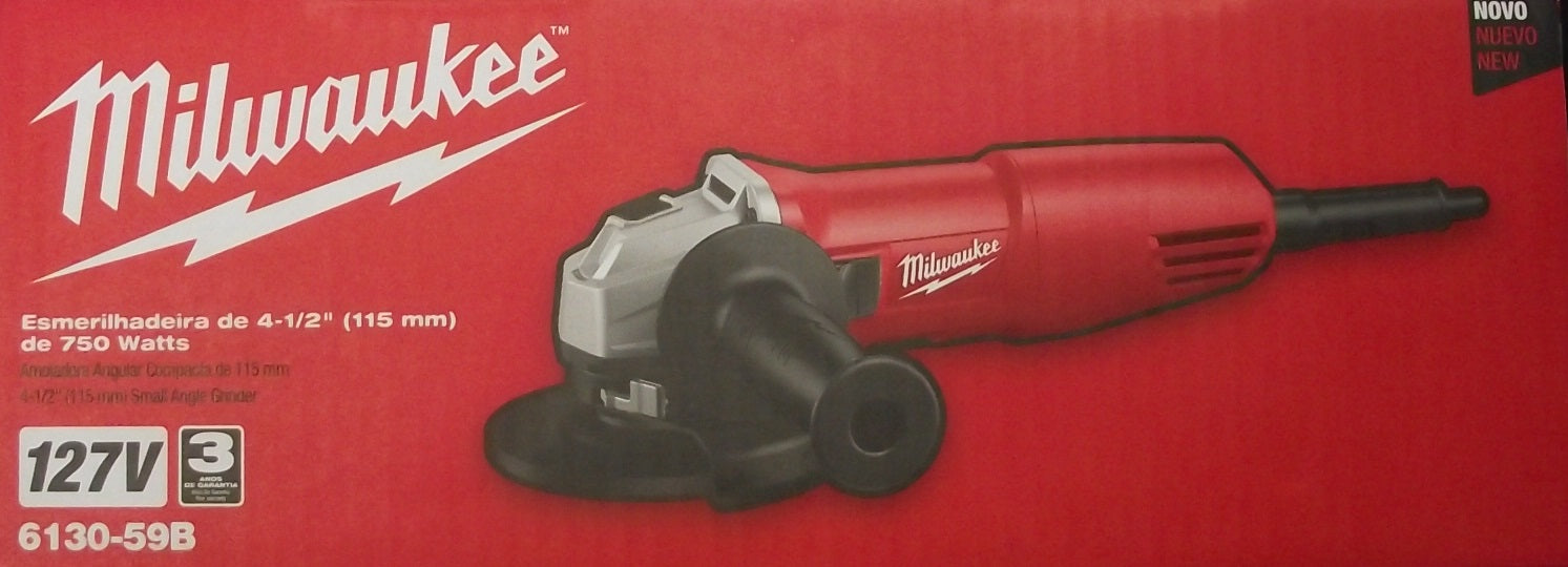 Milwaukee 6130-59B 127V 4-1/2" Angle Grinder EURO Plug