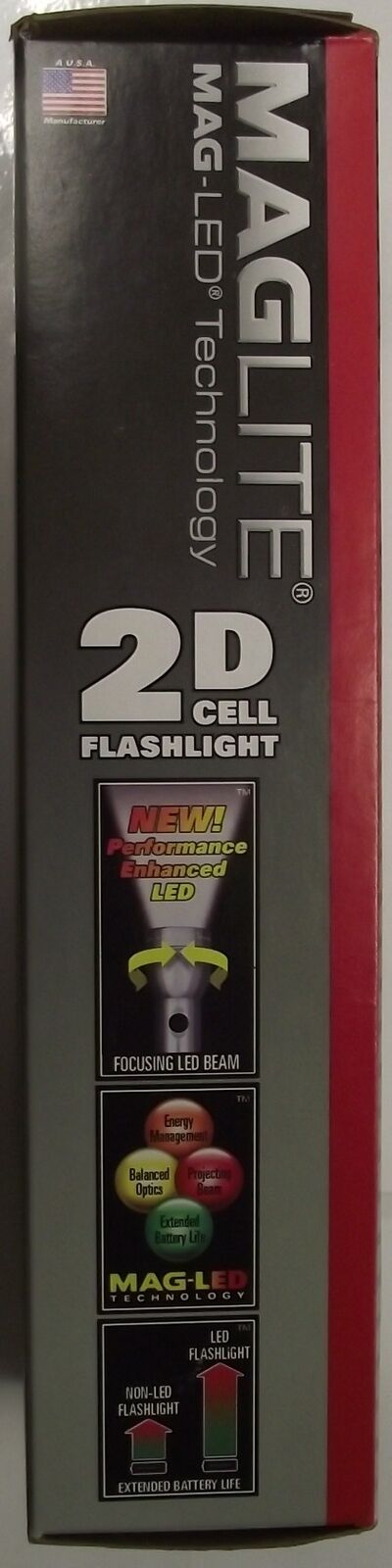 MAGLITE ST2D016 2D 168 Lumen LED Flashlight - Black USA