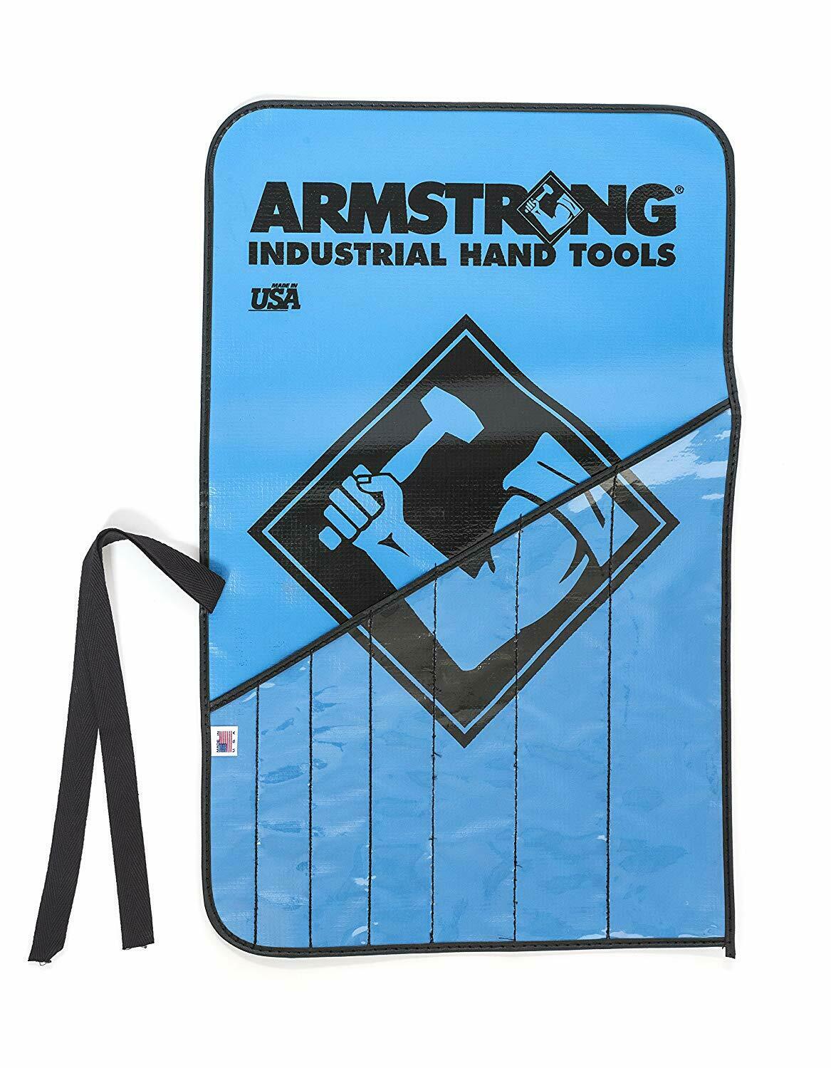 Armstrong 29-428 21" x 13-1/4" 7 Pocket Vinyl Tool Roll Pouch (No Tools) USA