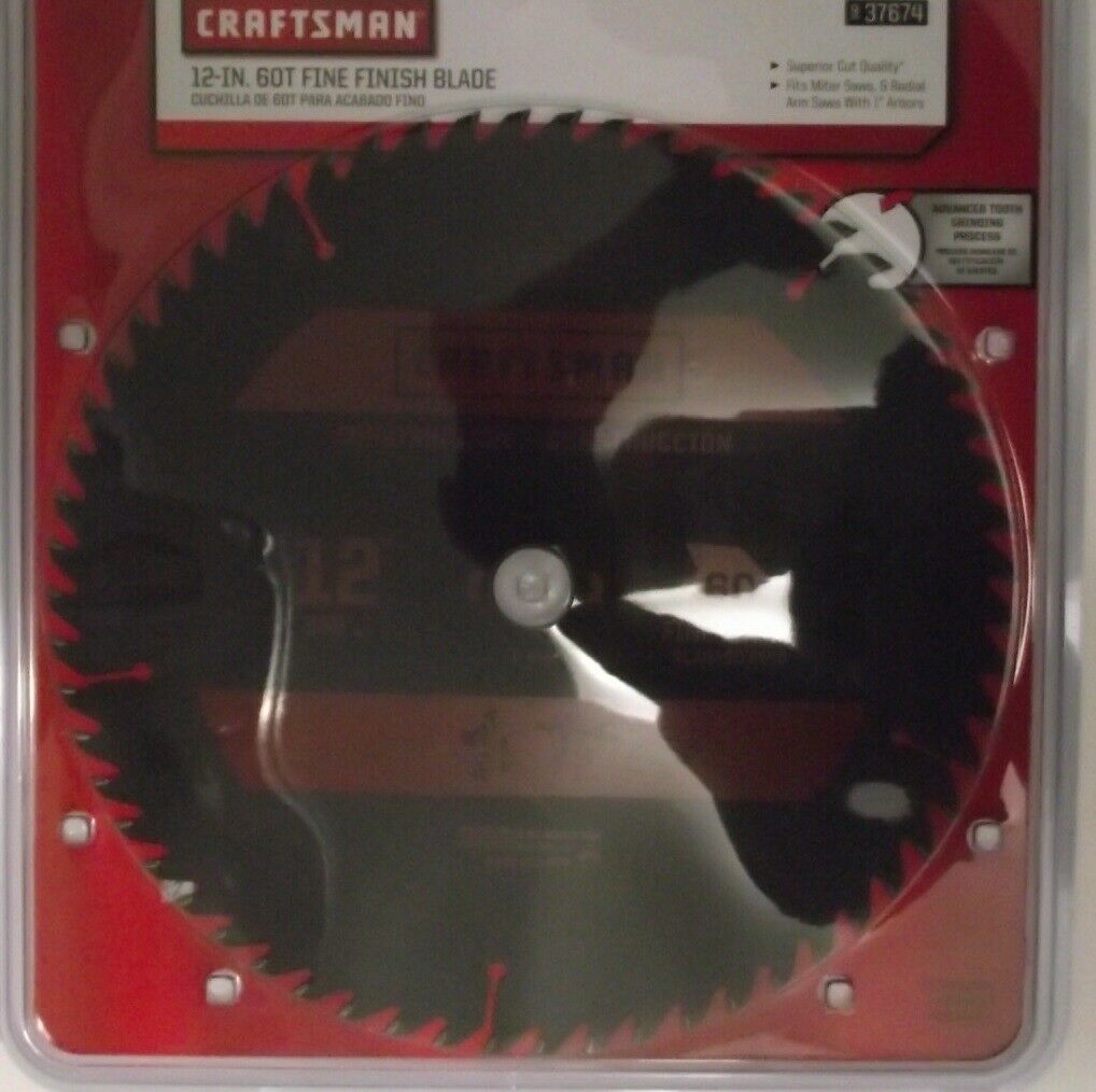 Craftsman 37674 12" x 60T Carbide Saw Blade 1" Arbor