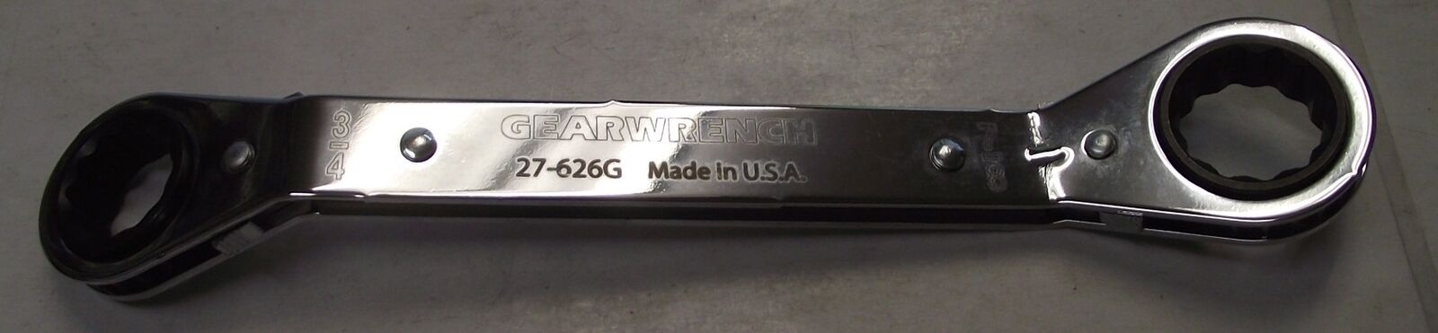 Gearwrench 27-626G 3/4" X 7/8" 12 Point 25° Offset Ratcheting Box Wrench USA