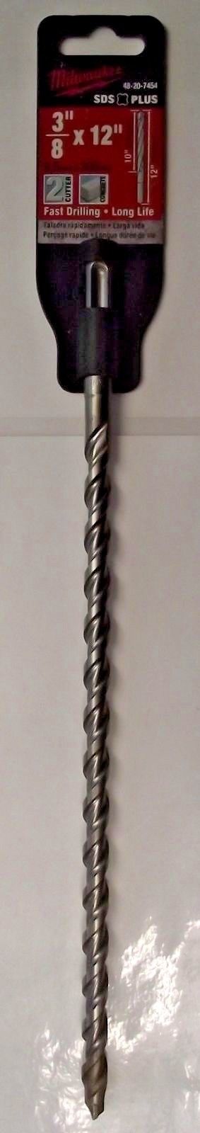 Milwaukee 48-20-7454 SDS+ 3/8" x 10" x 12" 2-Cutter Hammer Drill Bit Germany