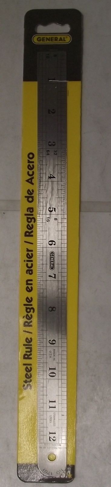 General Tools 1201 12" Stainless Steel Ruler USA