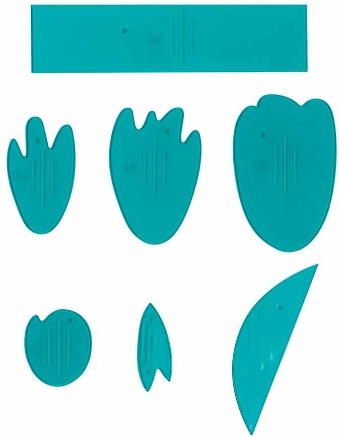 Fiskars 127650-1001 Lia Griffith Designer Peony Flower Template Teal Green 2Pack