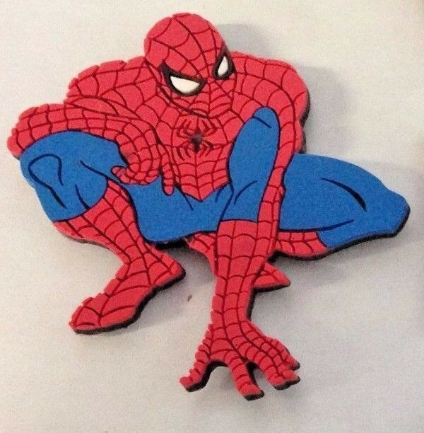 Spiderman Marvel Rubber Crouched Refrigerator Magnet CROU1 2-1/2" x 2-3/8" 3PCS