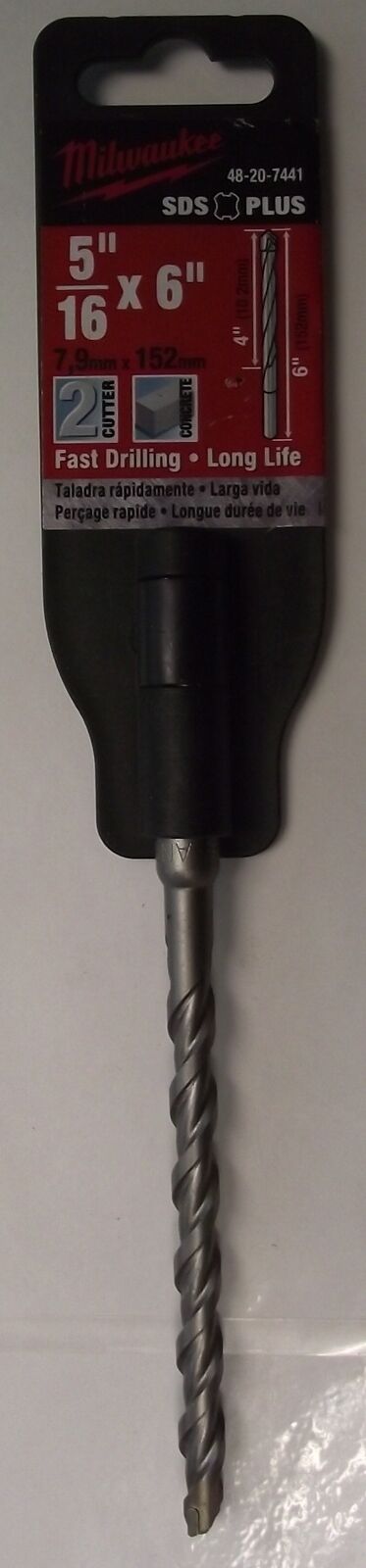 Milwaukee 48-20-7441 5/16" x 4" x 6" SDS+ Rotary Hammer Drill Bit Germany