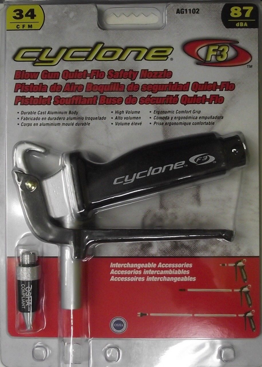 Legacy AG1102 Cyclone F3 With Quiet-Flo Air Blow Gun Nozzle