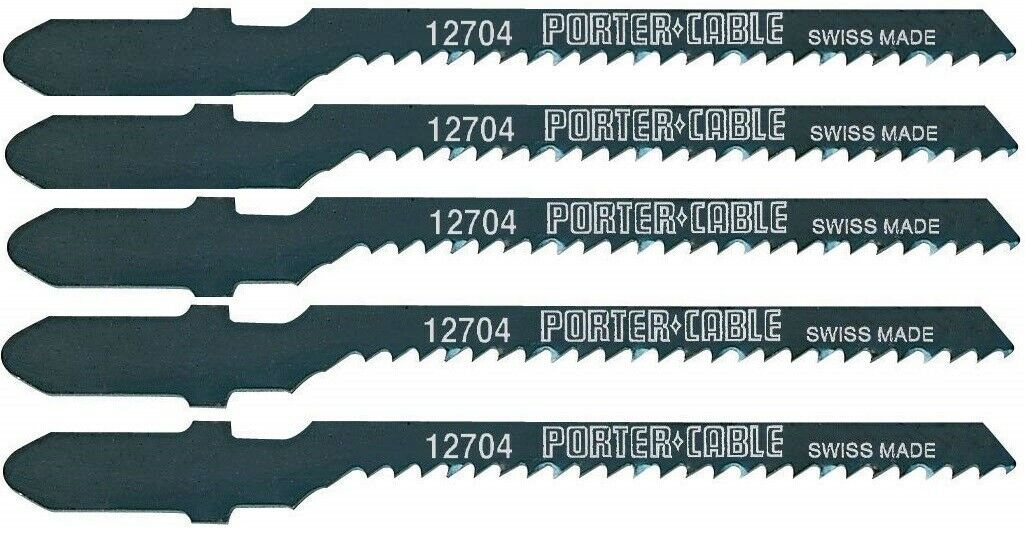 Porter Cable 12704-5 3" x 12 TPI T-Shank Jig Saw Blades 5 Pack