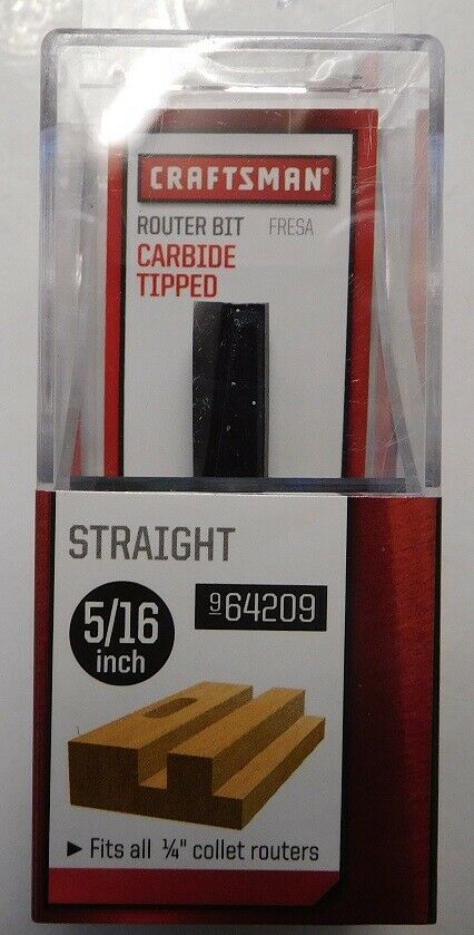 Craftsman 64209 5/16" x 25/32" Straight Router Bit