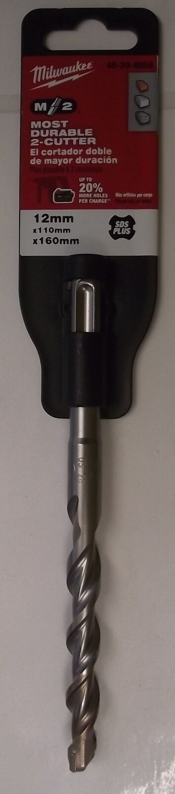 Milwaukee 48-20-8056 SDS+ Metric 12mm x 110mm x 160mm Rotary Hammer Drill Bit