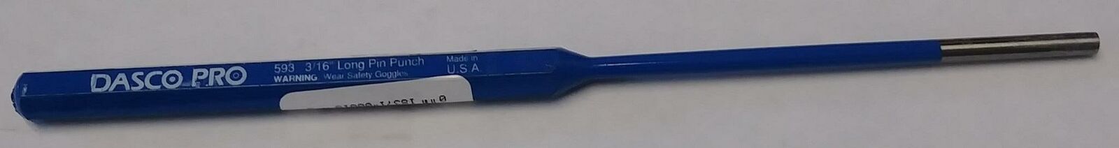 Dasco Pro 593 3/16" x 8-1/2" Long Pin Punch USA
