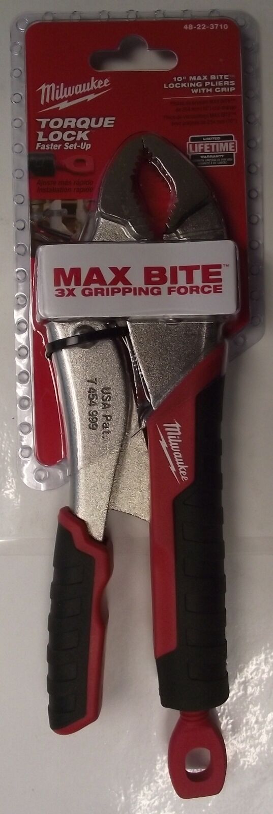 Milwaukee 48-22-3710 10" Torque Lock Curved Jaw Locking Pliers Max Bite