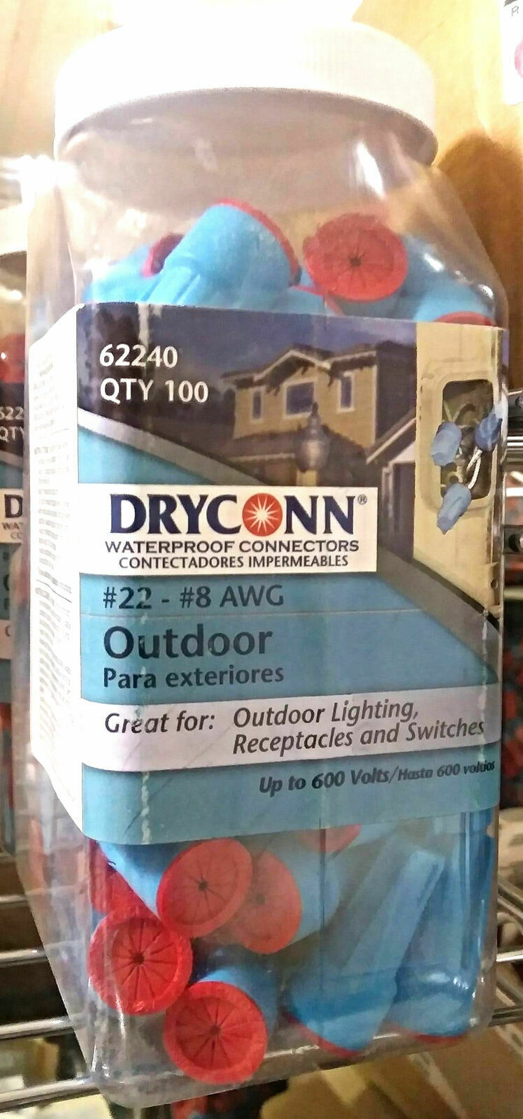 Dryconn 62240 Waterproof Wire Connectors #22 - #8 AWG 100 Pack USA
