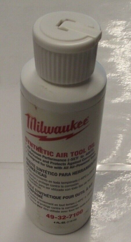 Milwaukee 49-32-7100 Synthetic Air Tool Oil 4fl. oz. USA