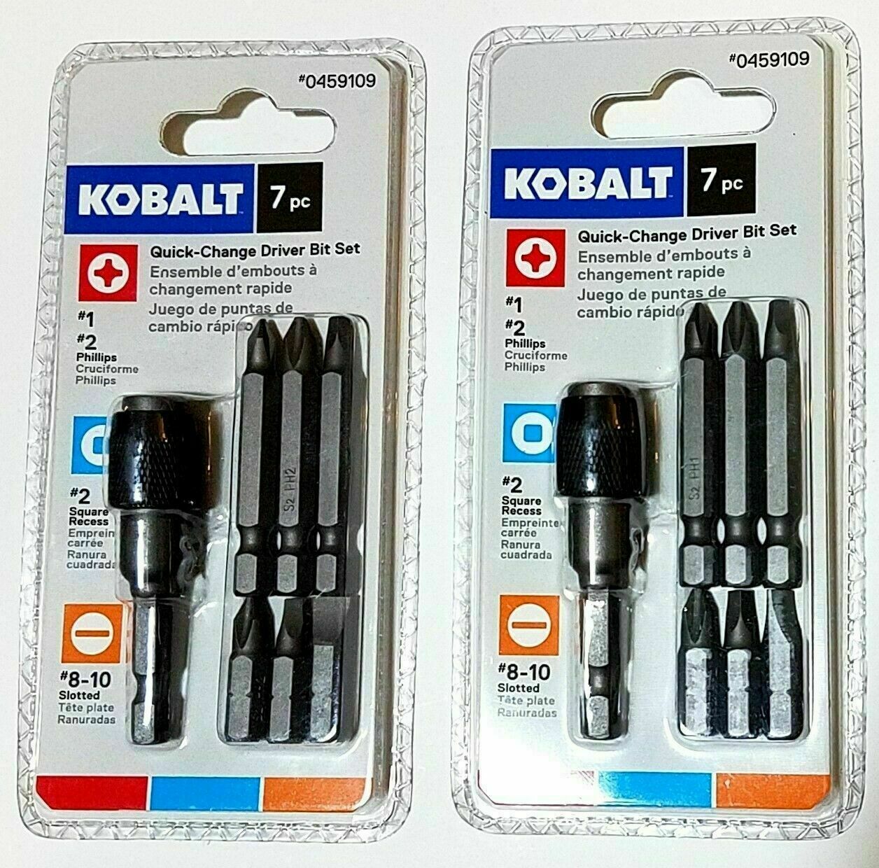 Kobalt 0459109 7-Piece Quick Change Screwdriver Bit Sets 2packs