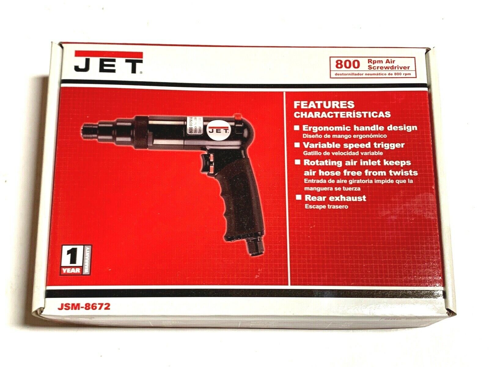 JET JSM-8672 1/4" Positive Clutch Air Screwdriver