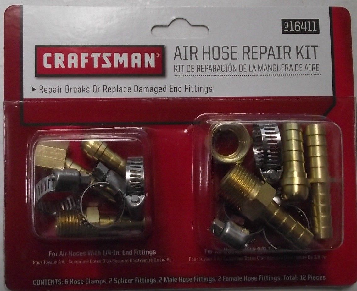 Craftsman 16411 ACR1020-CRA Air Hose Repair Kit 1/4" And 3/8"
