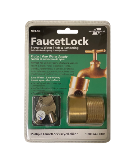 AMERICAN VALVE Faucet Lock MFL50 - Key #142