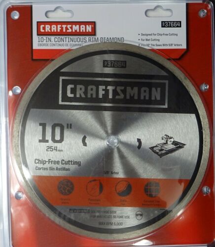 Craftsman 37664 10" Continuous Rim Diamond Saw Blade