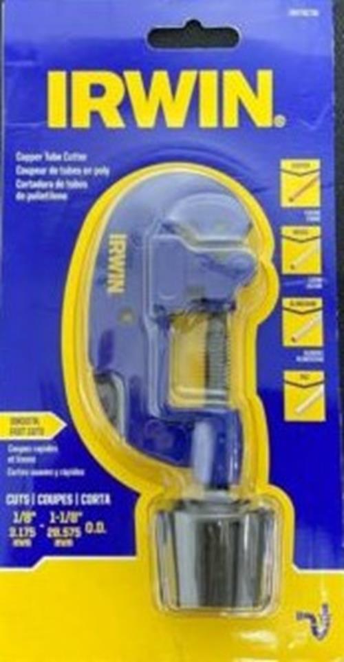 IRWIN IRHT81733 1.125-in Multipurpose Pipe Cutter Smooth Fast Cuts 1/8"-1-1/8"