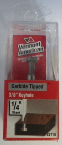 Vermont American 23116 Carbide Tipped 3/8" Keyhole 1/4" Shank