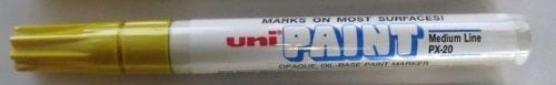 Uni Paint Medium Line PX-20 Yellow Marker - Oil Base Paint Marker