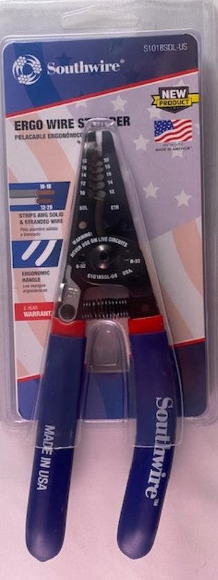 Southwire S1018SOL-US 10-18 AWG SOL & 12-20 AWG STR Ergo Handles Wire Stripper USA