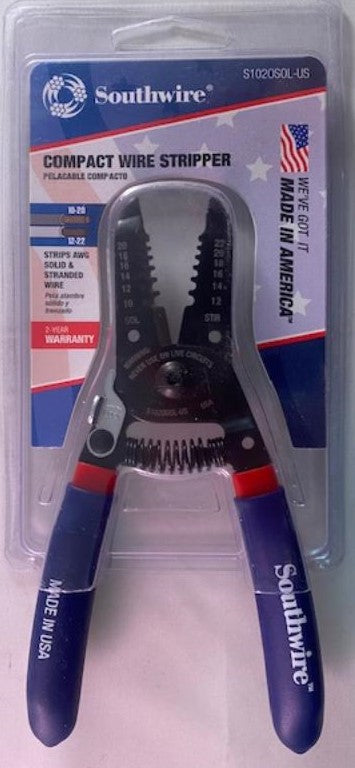 Southwire S1020SOL-US 10-20 AWG SOL & 12-22 AWG STR Compact Wire Stripper USA