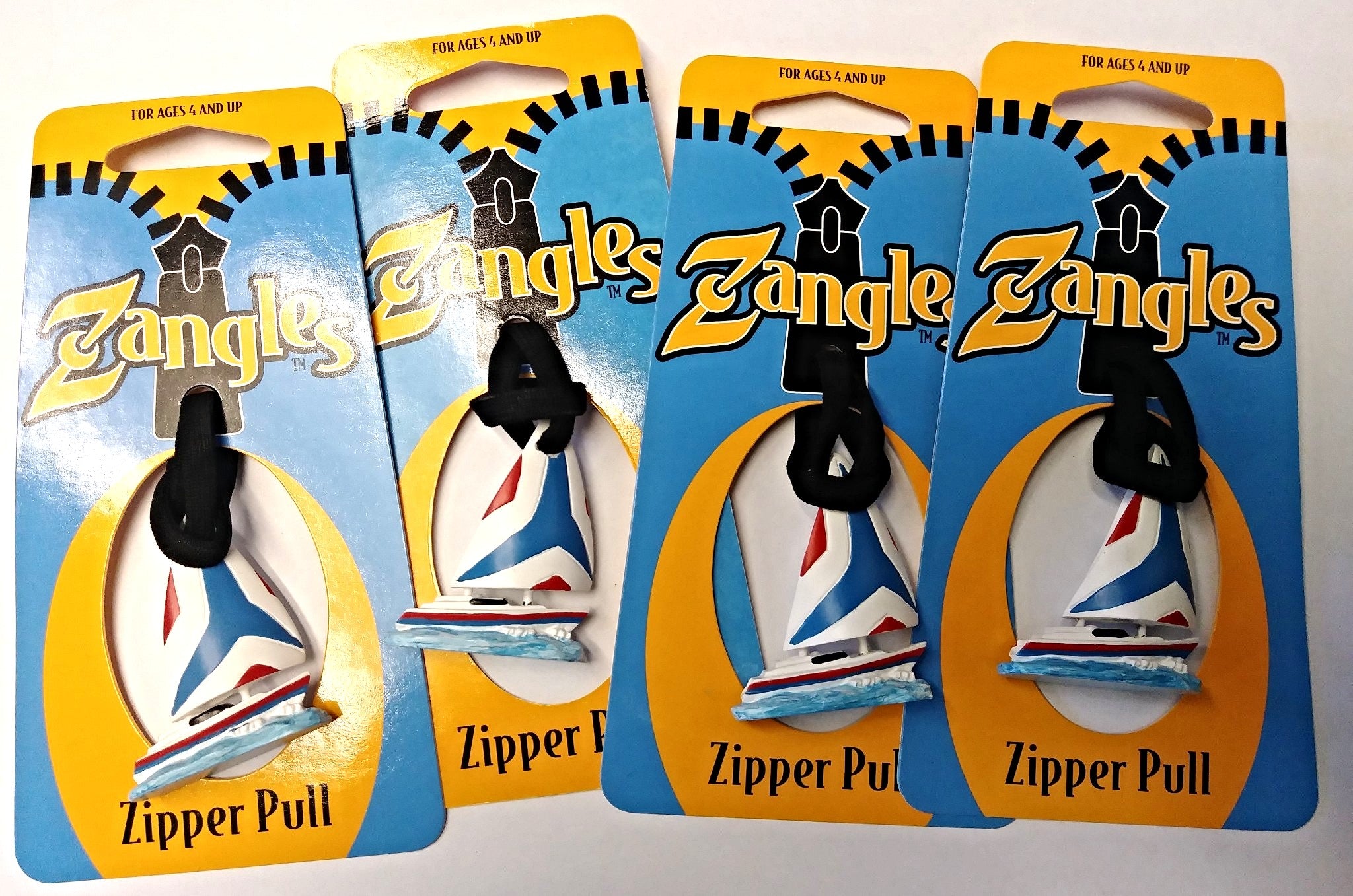 Zangles Sporties Zipper Pulls Great For Luggage Or Backpacks 4pcs