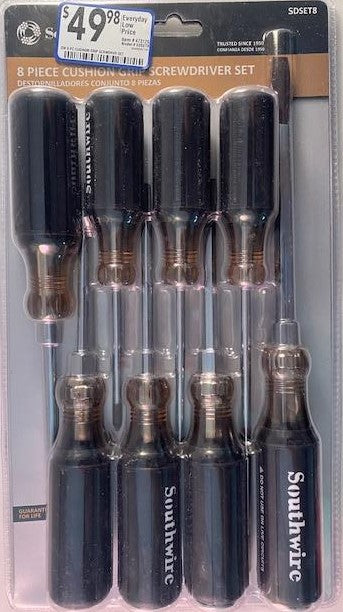 Southwire SDSET8 8-Piece Cushion Grip Screwdriver Set929187